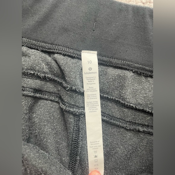 Lululemon velour jogger, size 10 dark gray - Picture 4 of 9